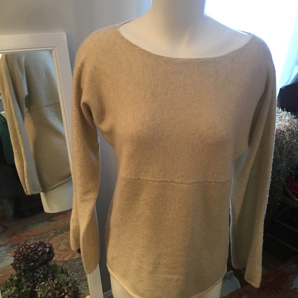 🔥CASHMERE SALE!🔥 Gold flecked Ann Taylor sweater